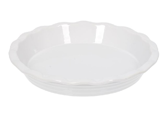 Форма керамическая для запекания, круглая, с фигурным краем, 28*28*5 см, 1,5 л, белая MARMITON /6